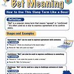 bet meaning in english